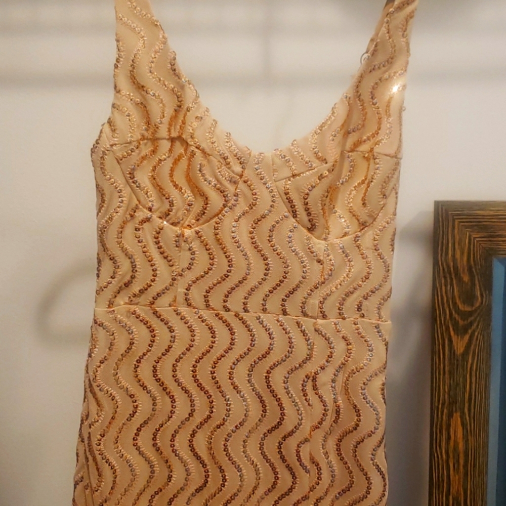 Hello Molly Rose Gold Dress